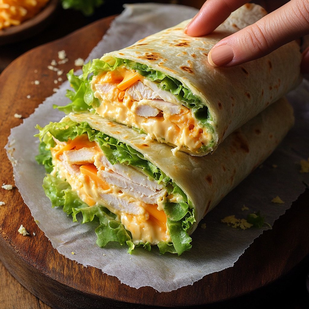 Easy Turkey and Cheese Wrap Lunch