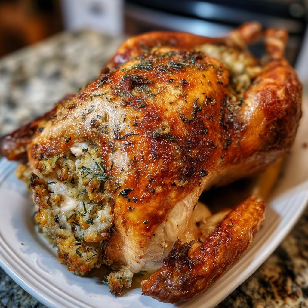 Seasonal & Festive Thanksgiving Herb Stuffed Turkey