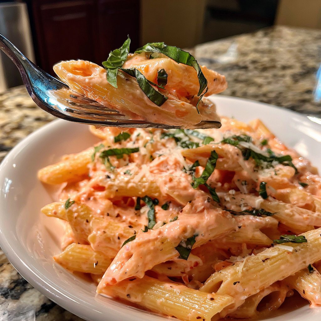 Pink Vodka Penne for Date Night