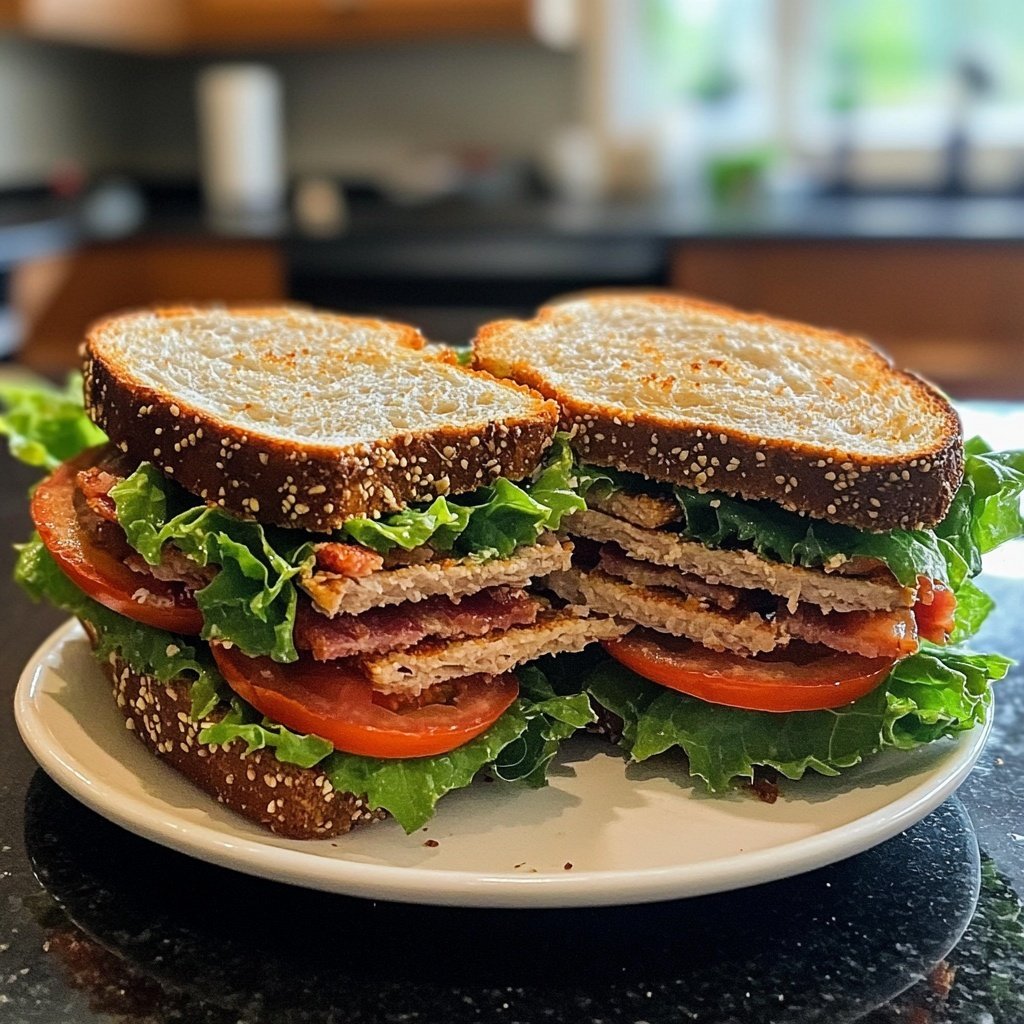 Healthy BLT Sandwich Lunch