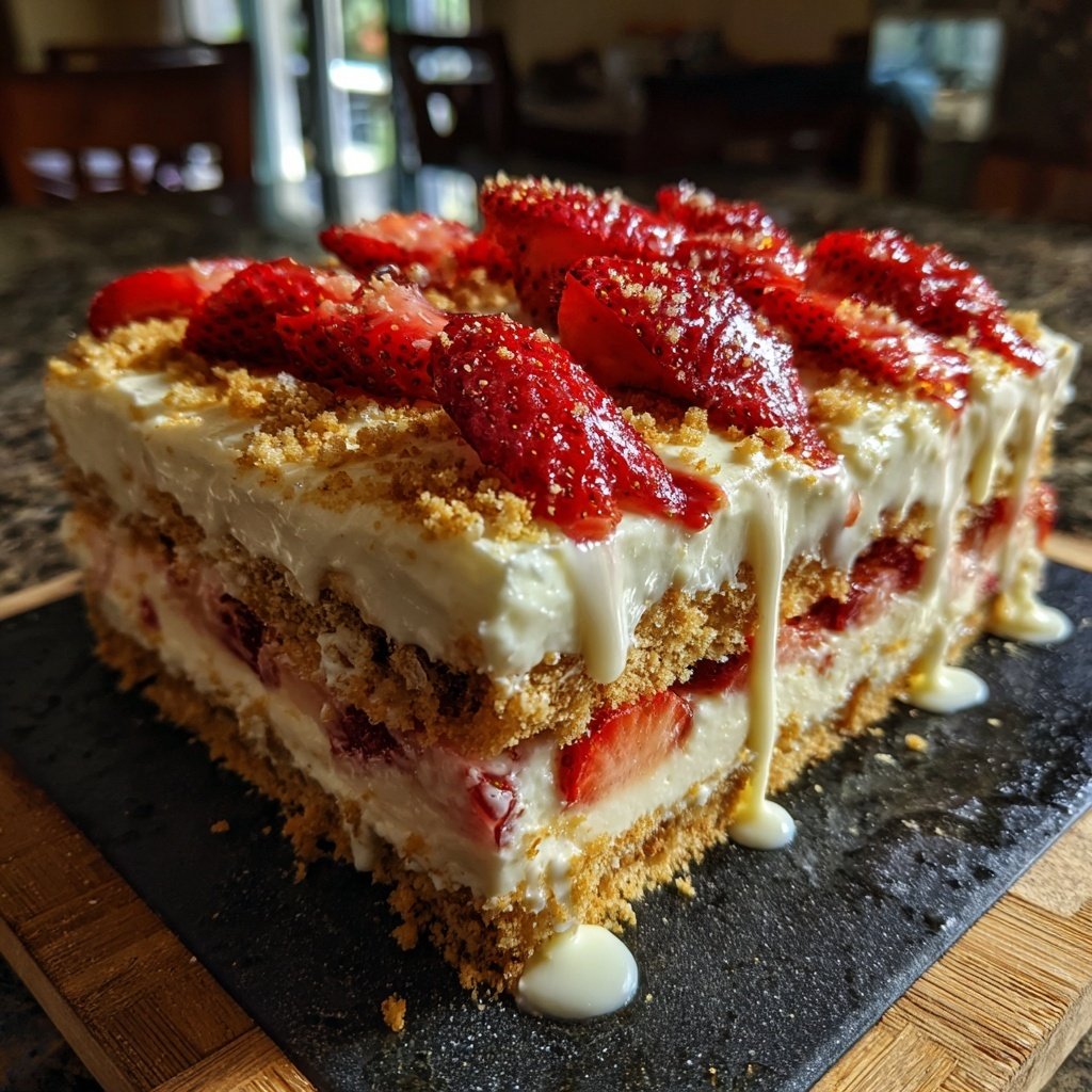 Strawberry Shortcake Icebox Cake