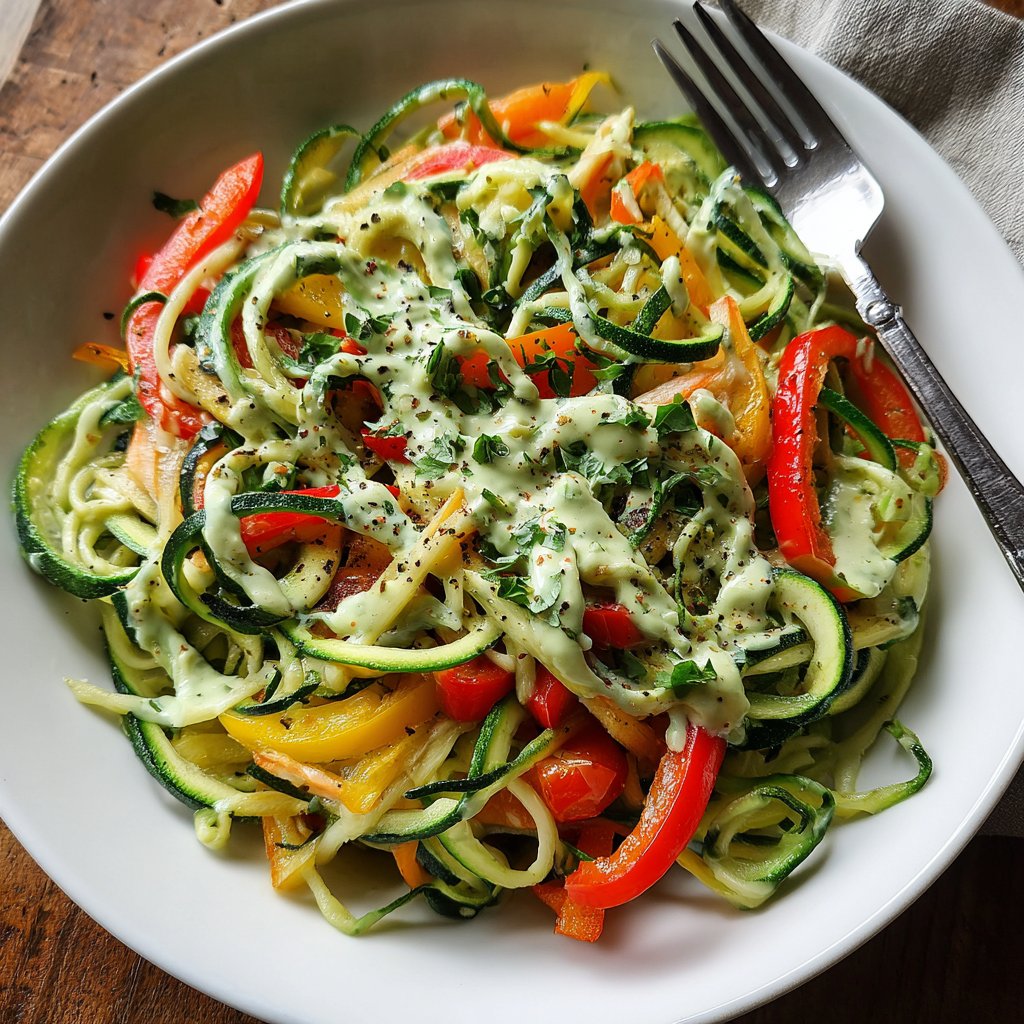 Healthy Dinner Zucchini Noodle Bowl