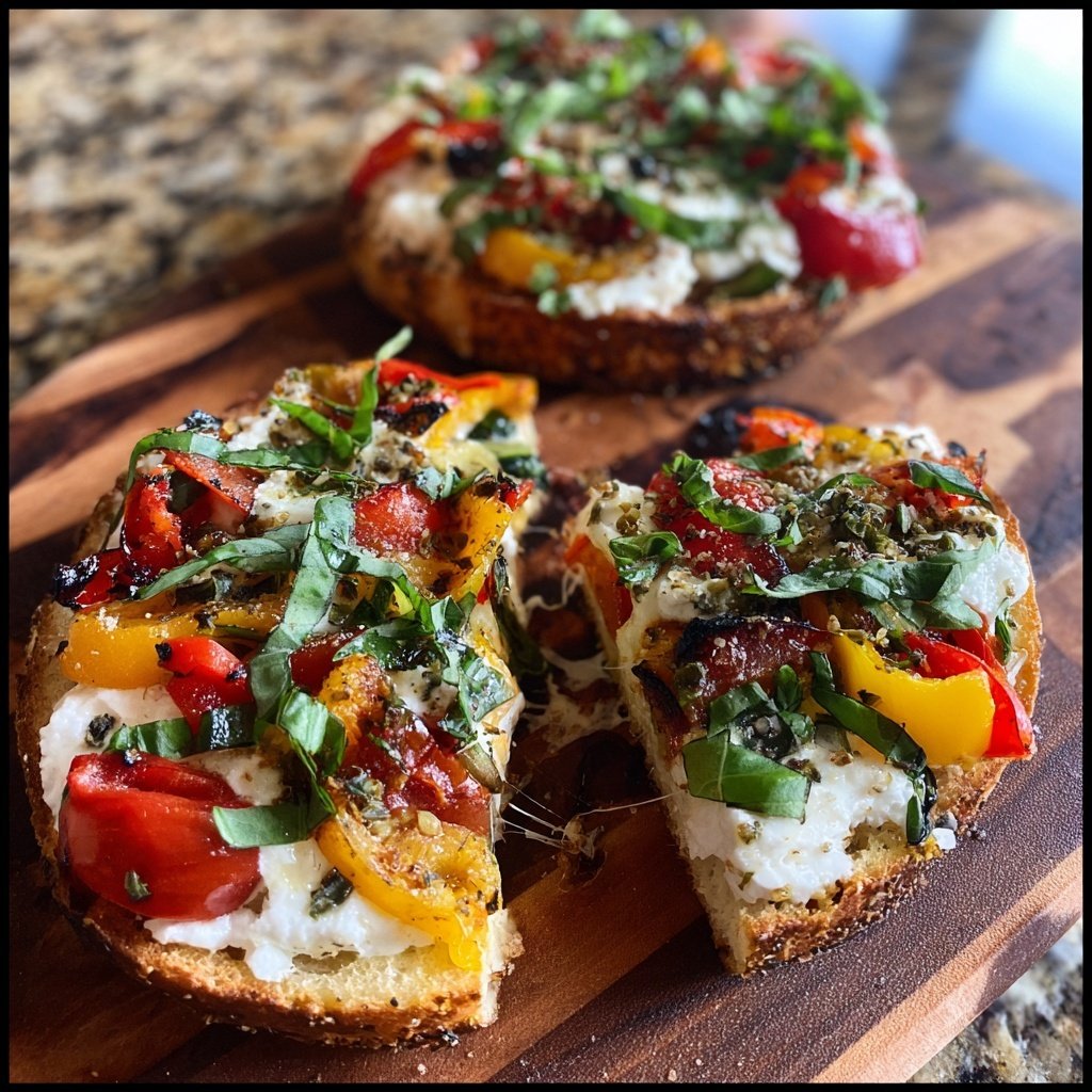 Super Bowl Food Mini Veggie Pizzas