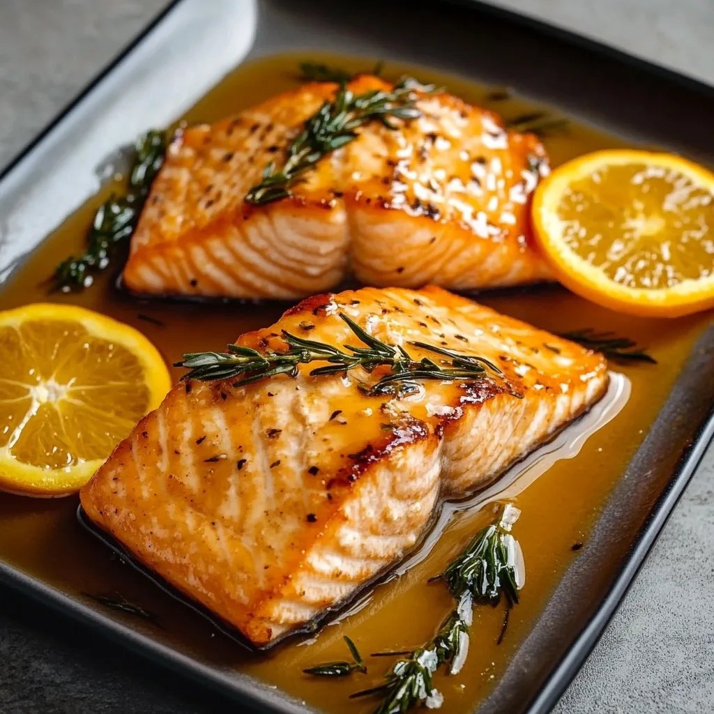 Zesty Orange Rosemary Glazed Salmon 🍊🐟