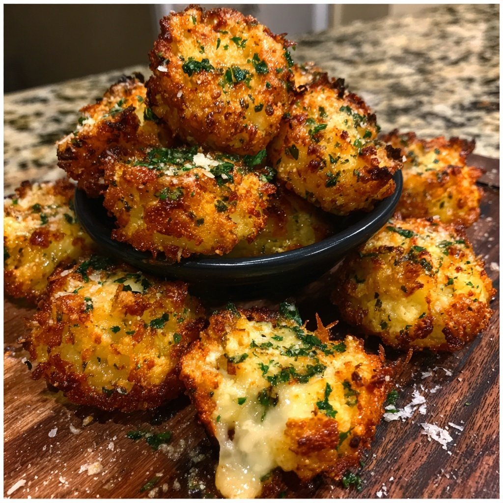 Crispy Cauliflower Parmesan Bites
