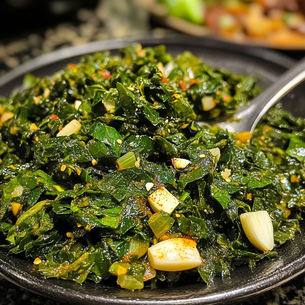 Jamaican Callaloo with Garlic