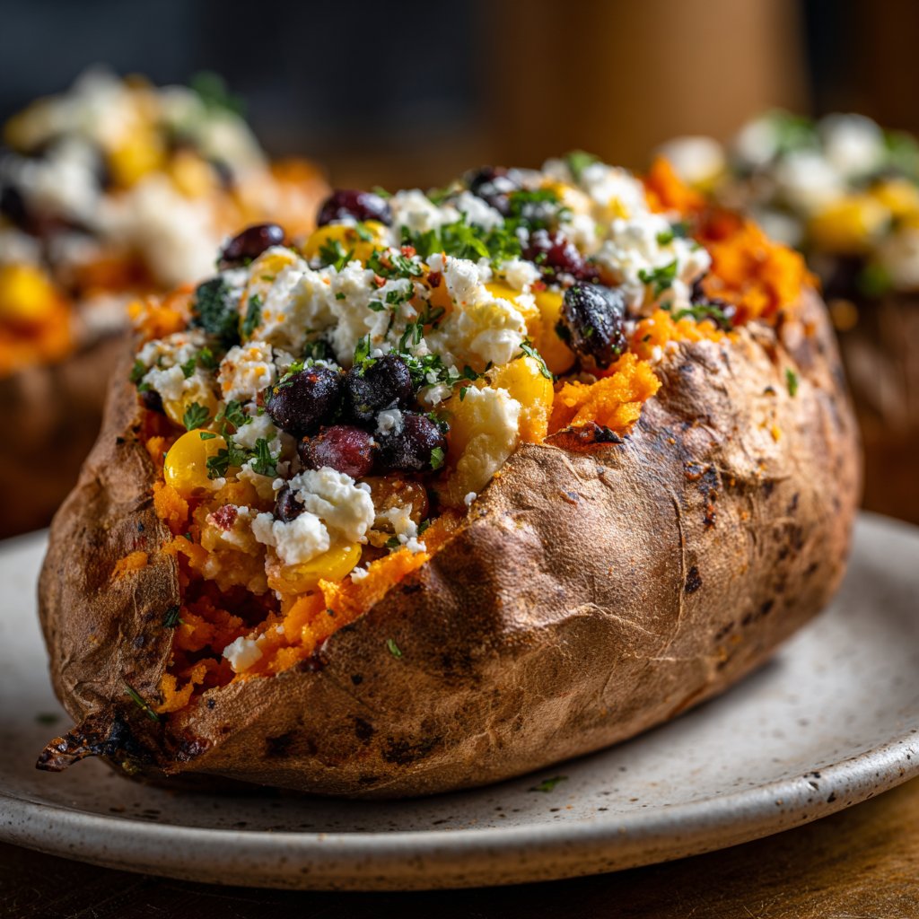 Valentine Dinner Stuffed Sweet Potatoes