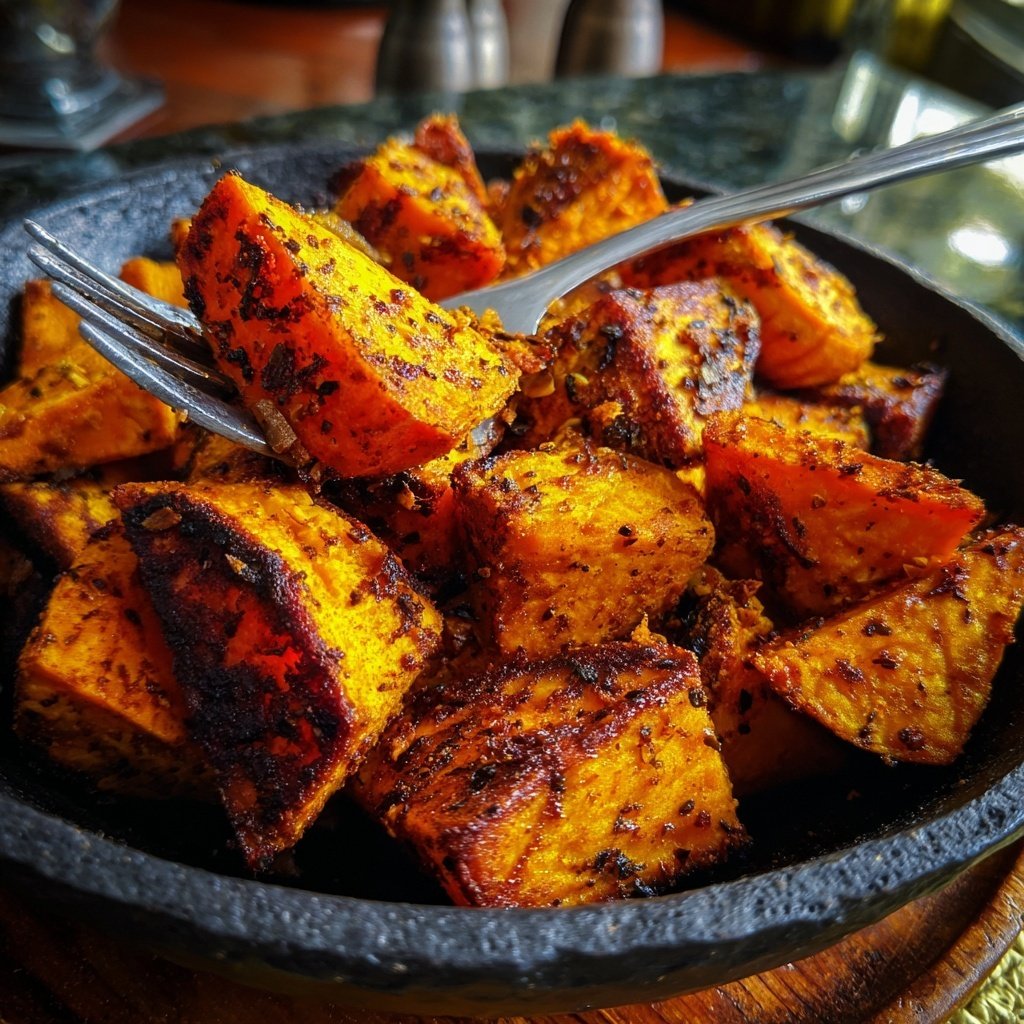 Jamaican Jerk Roasted Sweet Potatoes
