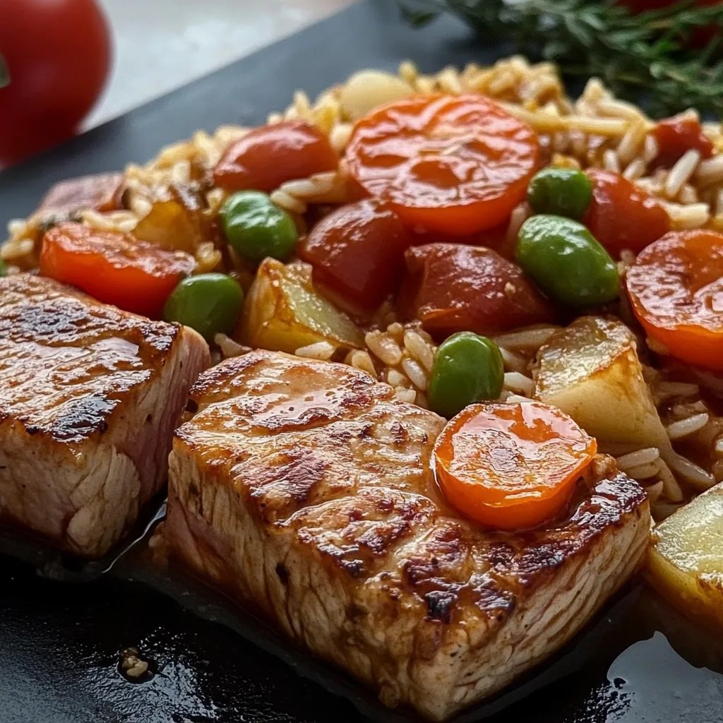 Serbisches Reisfleisch mit Hähnchen