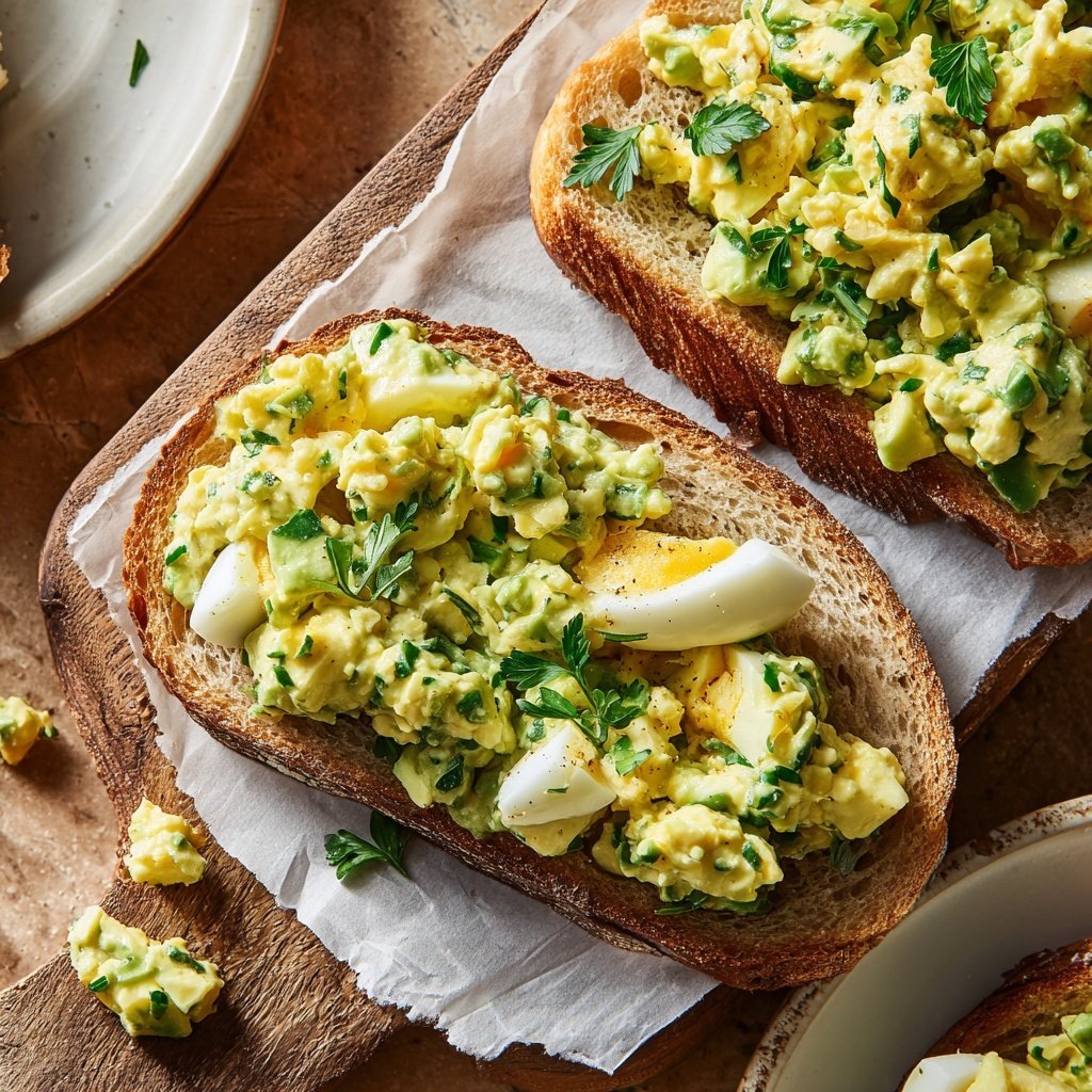 Budget-Friendly Avocado Egg Salad Sandwich Lunch