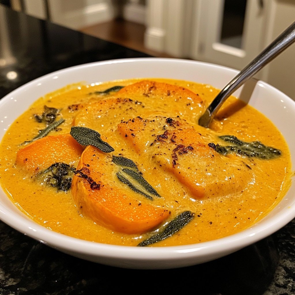 Creamy Squash Soup with Sage