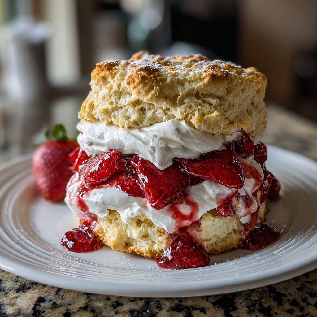 Strawberry Shortcake With Biscuits
