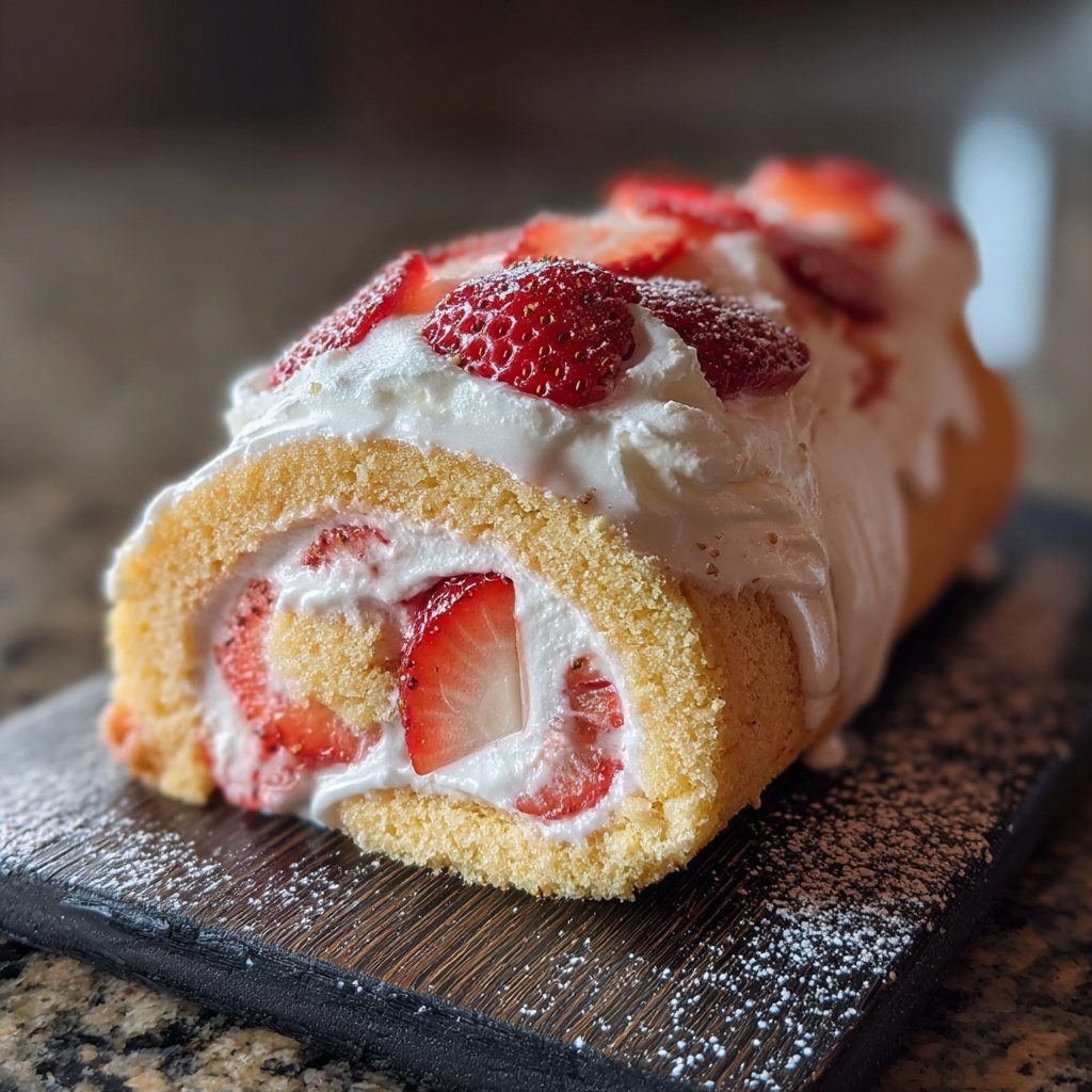 Classic Strawberry Shortcake Roll