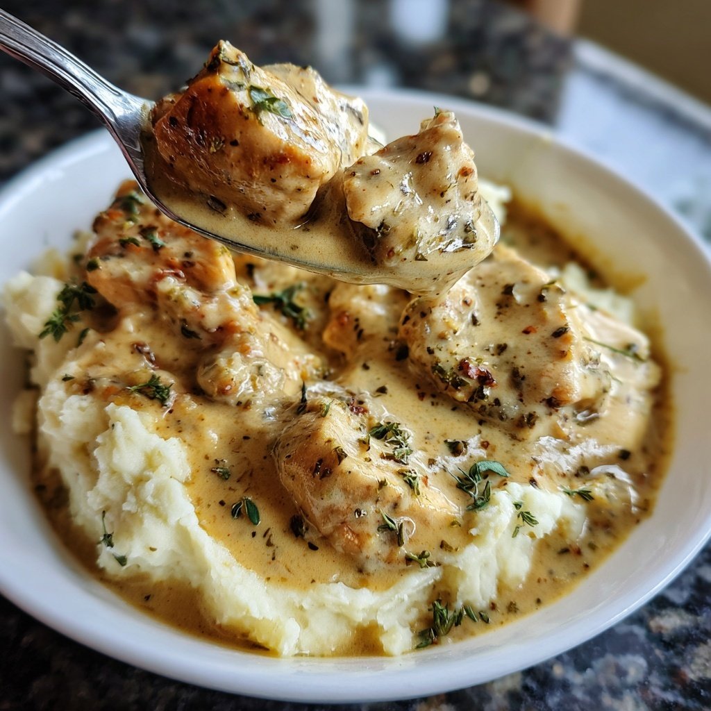 Comfort Food Creamy Chicken and Mashed Potatoes